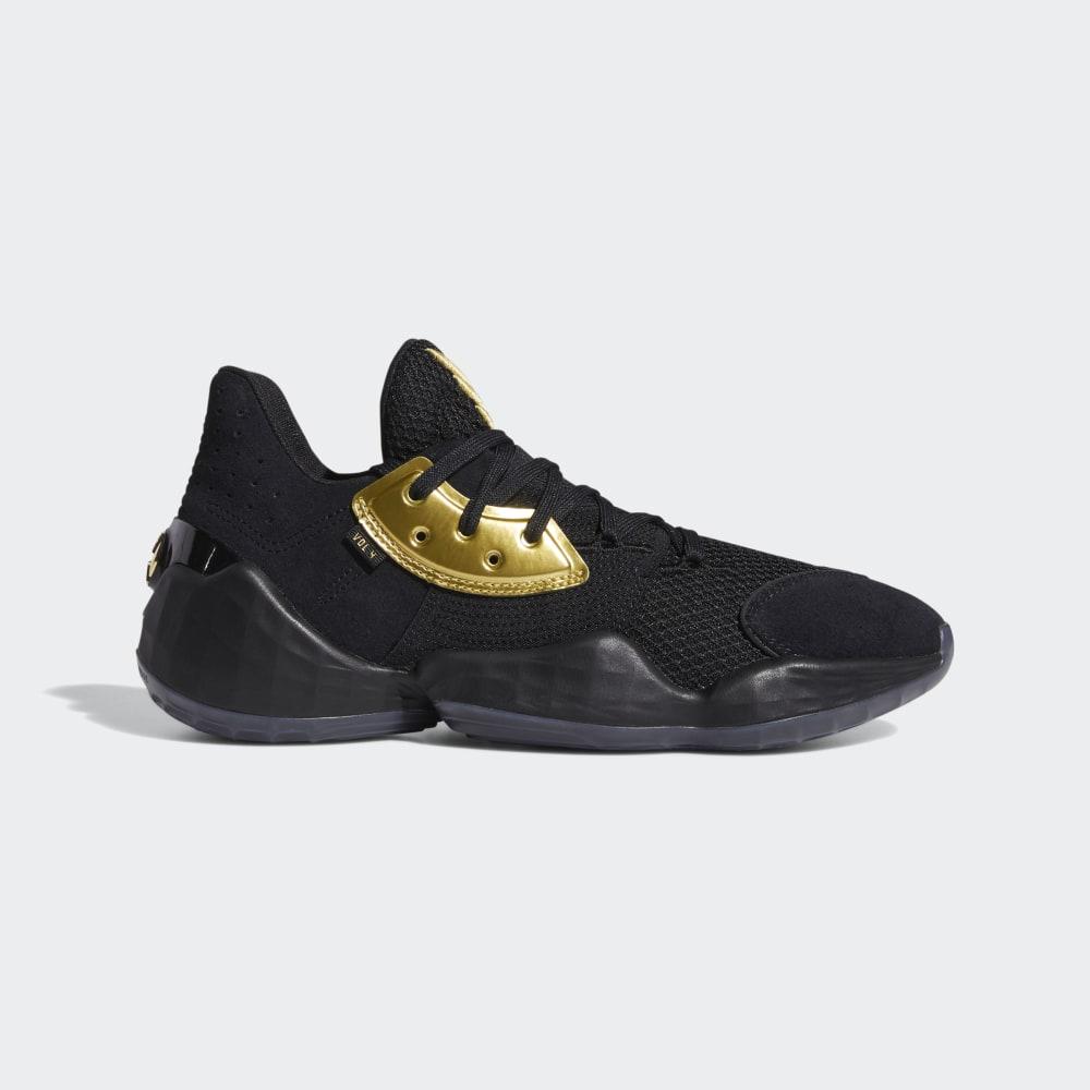 Adidasi Baschet Adidas Harden Vol. 4 Barbati Romania - Negrii/Aurii Metal EF8648